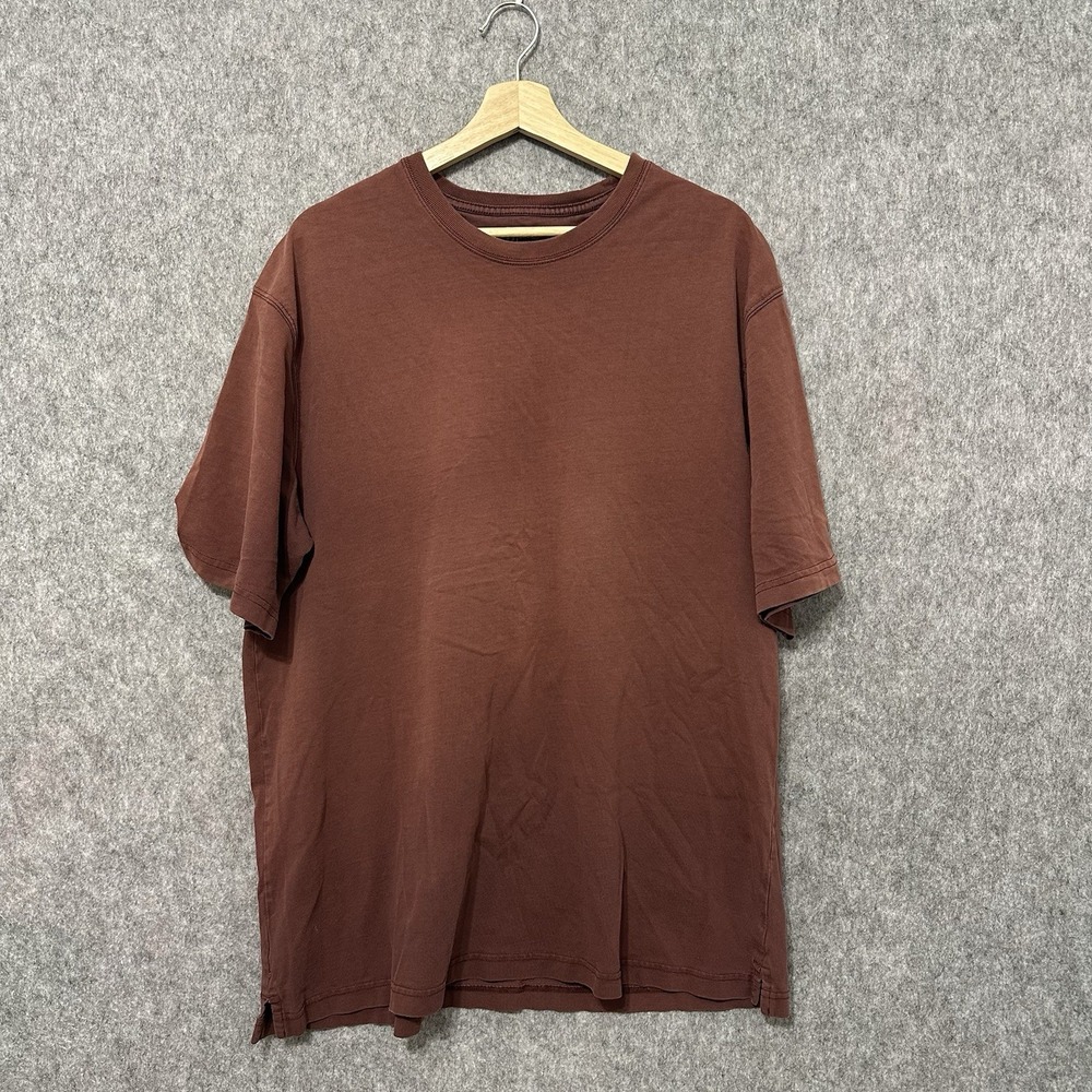 Duluth Trading Co Longtail T Shirt Men's Large L Red Brown Pocketless Workwear